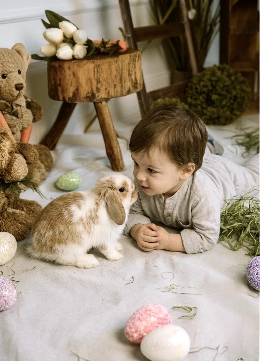 Uskršnji portret deteta - svetlo i pastelni tonovi